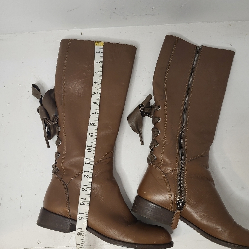 Valentino Ascot Ribbon Lace-Up Riding Boot Size 38 - Picture 14 of 14